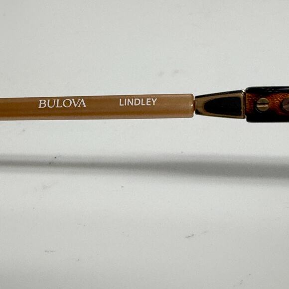 Bulova Lindley Tortoise Brown Cat Eye Eyeglasses Frames 52-17 140 Designer 17824 - Picture 5 of 7